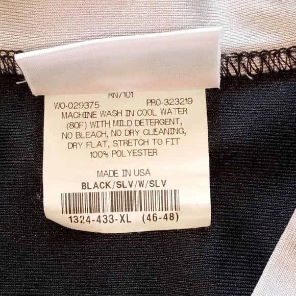 RAIDERS 95 CAPPS Football Jersey  XL 46-48  Black Grey, Silver, White detail VGC - Picture 5 of 10